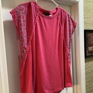 DG2 Diane Gilman Pink Sleeveless Tank Top Women’s Size Medium